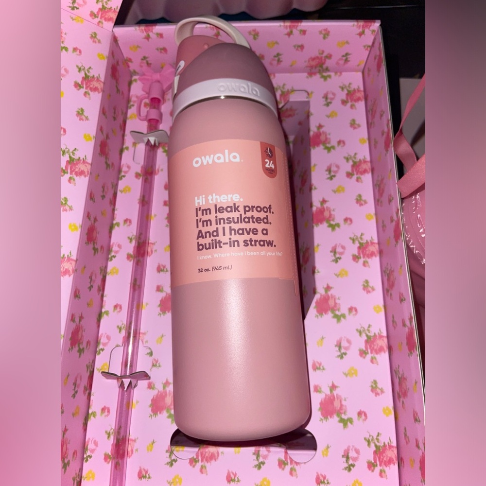 Owala Water Bottle Rosy Dream Pink